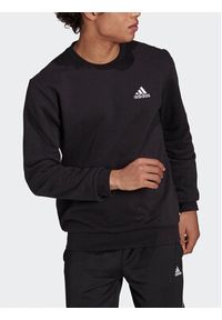 Adidas - adidas Bluza Essentials Fleece Sweatshirt GV5295 Czarny Regular Fit. Kolor: czarny. Materiał: bawełna #7
