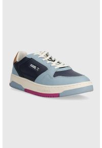 Karl Lagerfeld sneakersy skórzane KREW KL kolor granatowy KL53020. Zapięcie: sznurówki. Kolor: niebieski. Materiał: skóra #5