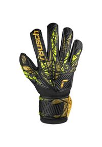 Reusch - Rękawice bramkarskie dziecięce REUSCH Attrakt Infinity Finger Support Junior. Kolor: czarny, żółty, wielokolorowy