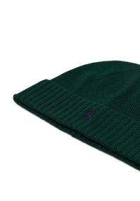 Ralph Lauren - RALPH LAUREN - Zielona czapka z wełny. Kolor: zielony. Materiał: wełna. Wzór: haft. Sezon: zima #2