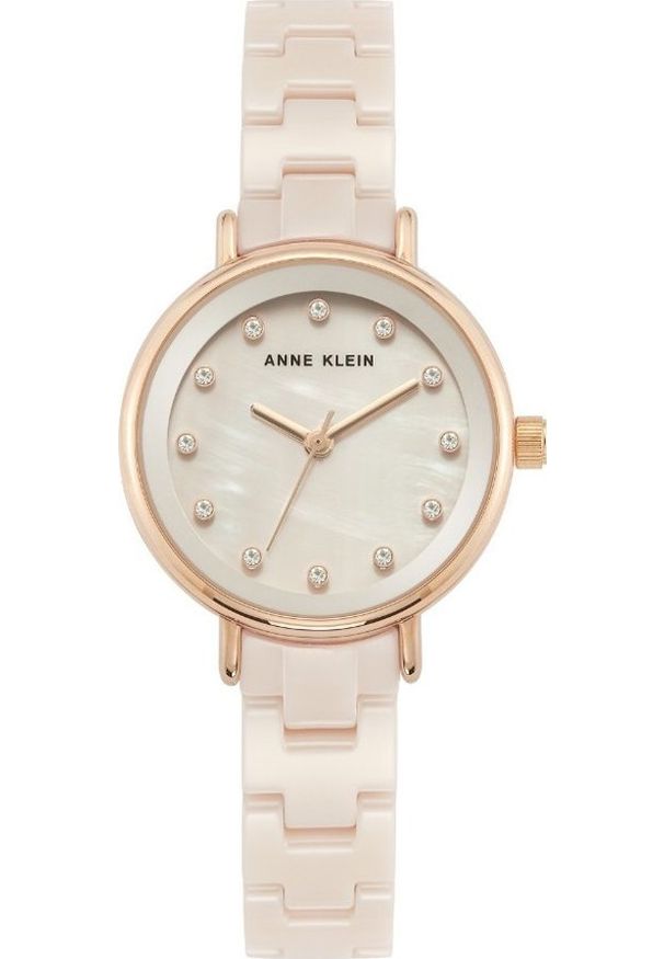 Zegarek Anne Klein Zegarek damski Anne Klein AK-3312LPRG beżowy. Kolor: beżowy