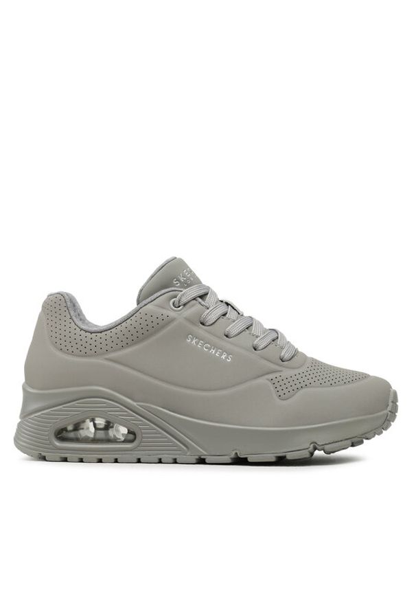 skechers - Skechers Sneakersy Uno Stand On Air 73690/GRY Szary. Kolor: szary. Materiał: skóra