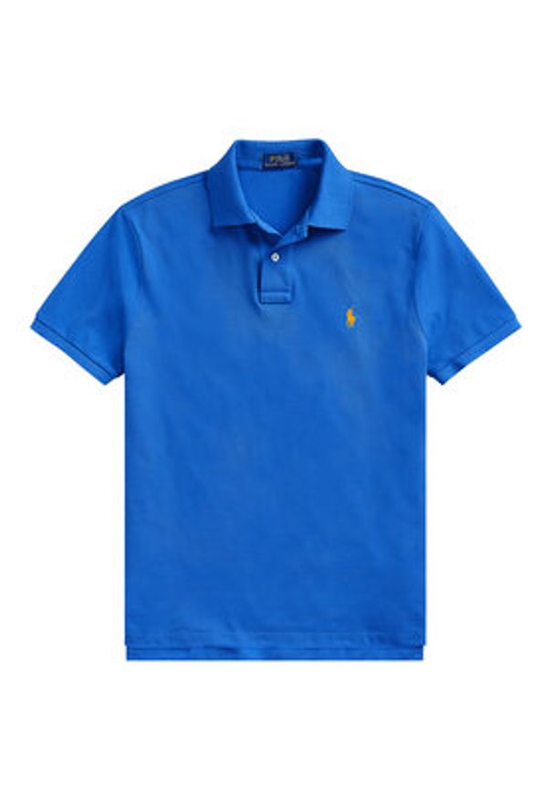 Polo Ralph Lauren Polo 710782592011 Niebieski Custom Slim Fit. Typ kołnierza: polo. Kolor: niebieski. Materiał: bawełna