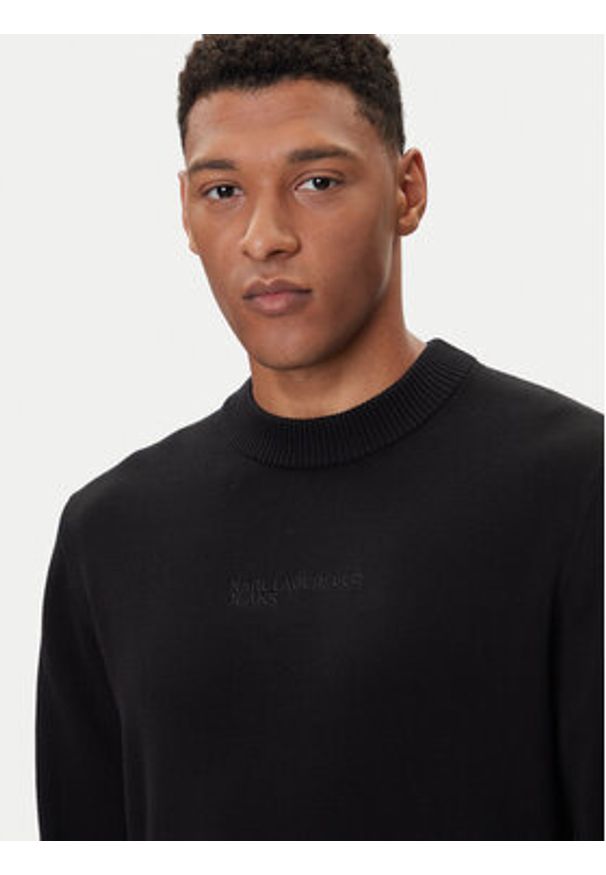 Karl Lagerfeld Jeans Sweter A4M18033 Czarny Regular Fit. Kolor: czarny. Materiał: bawełna