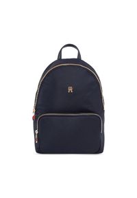 TOMMY HILFIGER - Tommy Hilfiger Plecak Poppy Th Backpack AW0AW15641 Granatowy. Kolor: niebieski. Materiał: materiał