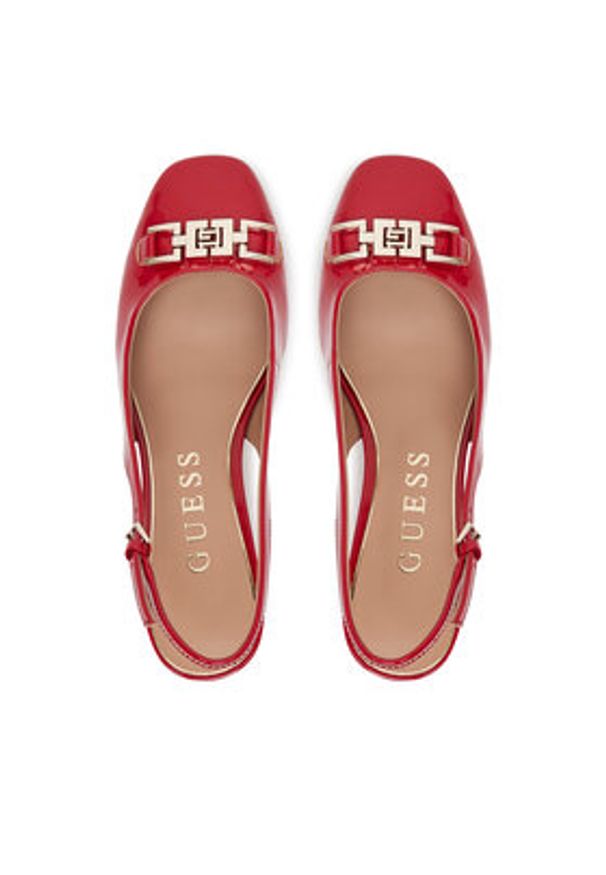 Guess Sandały FLTCL2 PAF05 Czerwony. Kolor: czerwony. Materiał: skóra