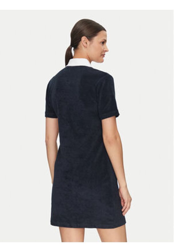 Guess Sukienka codzienna V5GK01 KCQV1 Granatowy Regular Fit. Okazja: na co dzień. Kolor: niebieski. Materiał: bawełna. Typ sukienki: proste. Styl: casual