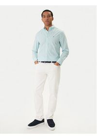TOMMY HILFIGER - Tommy Hilfiger Koszula MW0MW42440 Zielony Regular Fit. Kolor: zielony. Materiał: bawełna #5