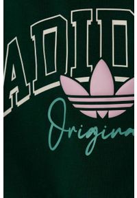 adidas Originals top dziecięcy kolor zielony. Kolor: zielony. Materiał: materiał, dzianina. Wzór: nadruk #2