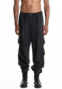 La Haine Inside Us Spodnie | 3R M1252 | Mężczyzna | Czarny. Okazja: na co dzień. Kolor: czarny. Materiał: lyocell, bawełna. Styl: casual, elegancki #6