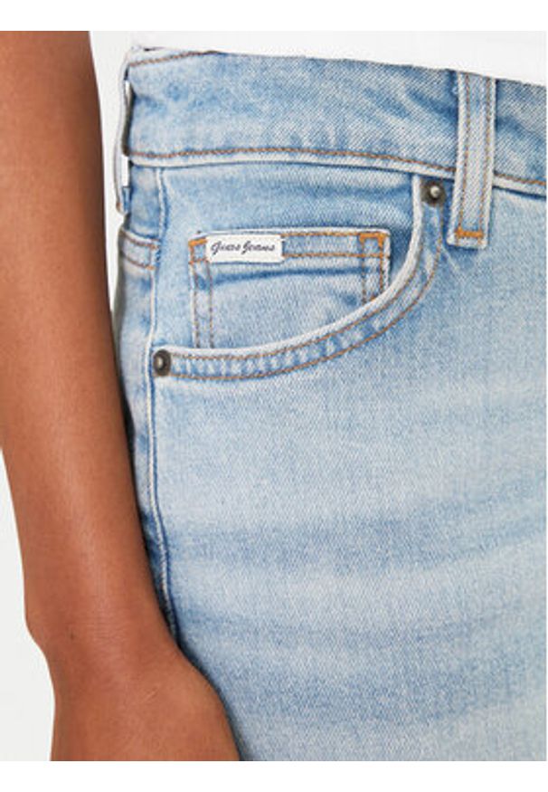 Guess Jeans Jeansy W4BA0Y D5CCA Niebieski Wide Leg. Kolor: niebieski