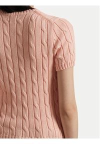 Polo Ralph Lauren Sweter 211895379017 Pomarańczowy Slim Fit. Typ kołnierza: polo. Kolor: pomarańczowy. Materiał: bawełna