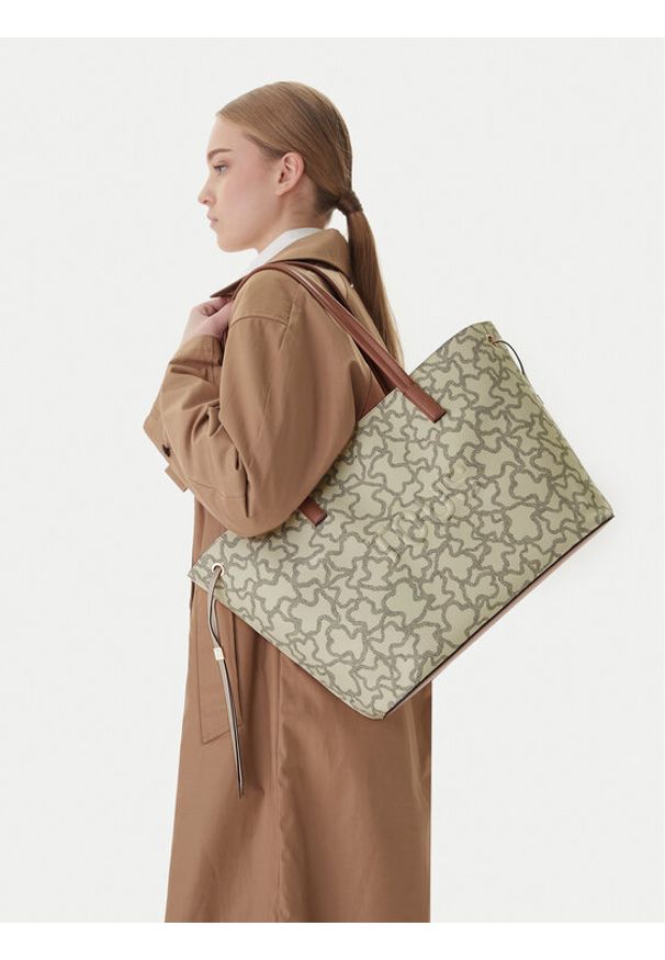 Tous - TOUS Torebka Kaos Icon 2002022001 Beżowy. Kolor: beżowy. Materiał: skórzane