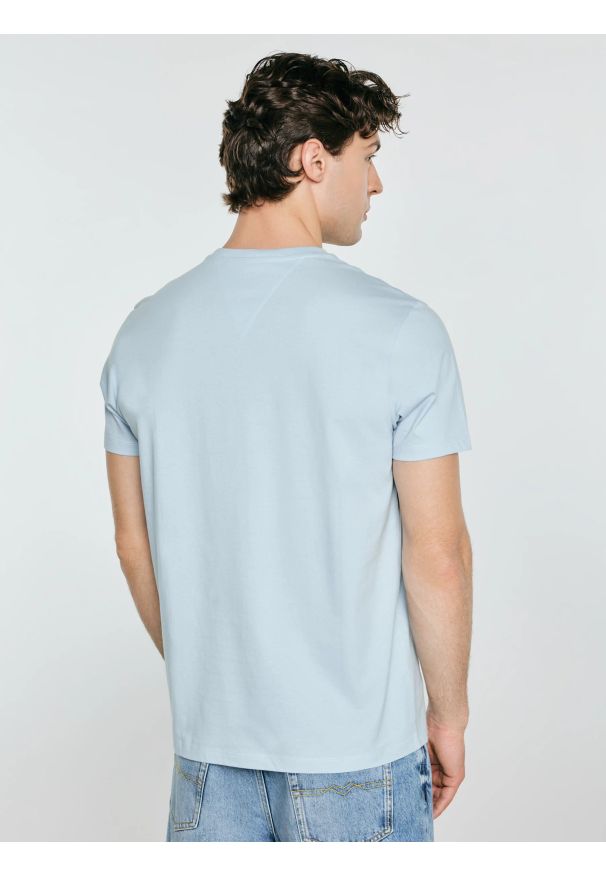 Big-Star - Koszulka męska z nadrukiem niebieska Oliver 400. Okazja: na co dzień. Kolor: niebieski. Materiał: dzianina, jeans. Wzór: nadruk. Styl: casual, klasyczny