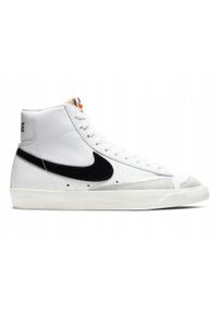 Nike - Buty na co dzień unisex NIKE BLAZER MID '77 skóra. Okazja: na co dzień. Kolor: biały. Materiał: skóra