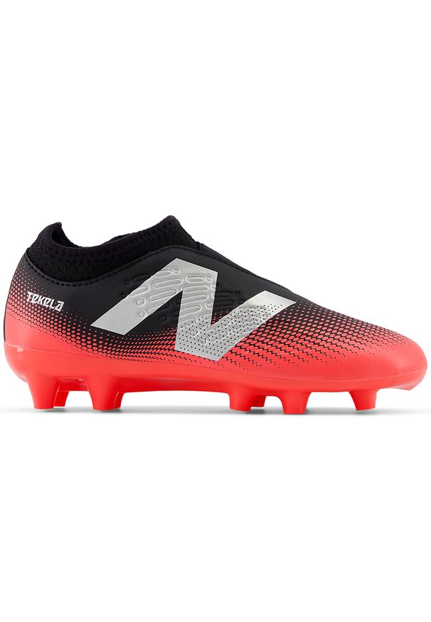 Korki dziecięce New Balance TEKELA V4+ MAGIQUE JNR FG SJT3FR45 – czerwone. Kolor: czerwony. Materiał: syntetyk, materiał. Szerokość cholewki: normalna