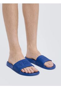 Big-Star - Klapki męskie plażowe granatowe DD174688 470. Okazja: na plażę. Kolor: niebieski. Wzór: aplikacja. Sezon: lato. Styl: sportowy, wakacyjny #2