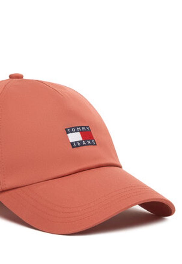 Tommy Jeans Czapka z daszkiem Tjw Heritage Core 5 Panel Cap AW0AW16991 Koralowy. Kolor: pomarańczowy. Materiał: bawełna