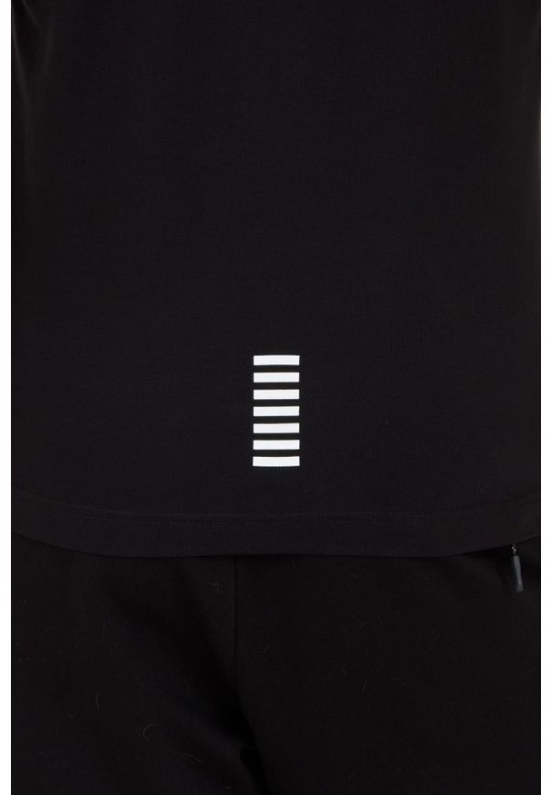 EA7 Emporio Armani - EA7 Czarna koszulka polo. Typ kołnierza: polo. Kolor: czarny