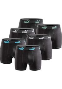 Bokserki majtki męskie Puma Boxershorts 6-pak bawełniane. Kolor: czarny, zielony, szary, wielokolorowy. Materiał: bawełna. Sport: fitness #1