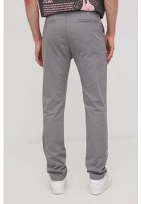 Lee spodnie SLIM CHINO STEEL GREY męskie kolor szary w fasonie chinos. Kolor: szary. Materiał: tkanina, bawełna. Wzór: gładki #4