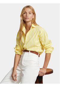 Polo Ralph Lauren Koszula Ls Rmsy St 211910743006 Żółty Regular Fit. Typ kołnierza: polo. Kolor: żółty. Materiał: bawełna