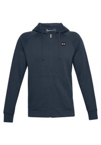 Bluza sportowa męska Under Armour Rival Fleece FZ Hoodie. Kolor: niebieski. Styl: sportowy