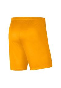 Nike - Dziecięce/niemowlęce Spodenki Z Dzianiny Dry Park III. Kolor: pomarańczowy. Materiał: dzianina. Styl: sportowy. Sport: turystyka piesza