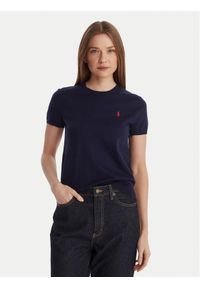 Polo Ralph Lauren T-Shirt 211971872004 Granatowy Slim Fit. Typ kołnierza: polo. Kolor: niebieski. Materiał: bawełna #1