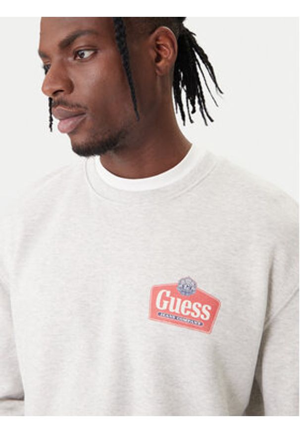 Guess Jeans Bluza M6RQ21 KCPR1 Szary Regular Fit. Kolor: szary. Materiał: bawełna