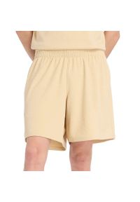 Spodenki męskie New Balance MB61V17CABC - żółte. Kolor: żółty. Materiał: materiał, poliester. Sport: fitness #1
