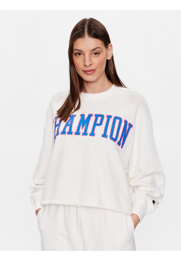 Champion Bluza 116082 Biały Relaxed Fit. Kolor: biały. Materiał: syntetyk