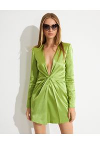 GAUGE81 AMSTERDAM - Zielona sukienka Zarate. Kolor: zielony. Materiał: wiskoza. Długość rękawa: długi rękaw. Długość: mini #1
