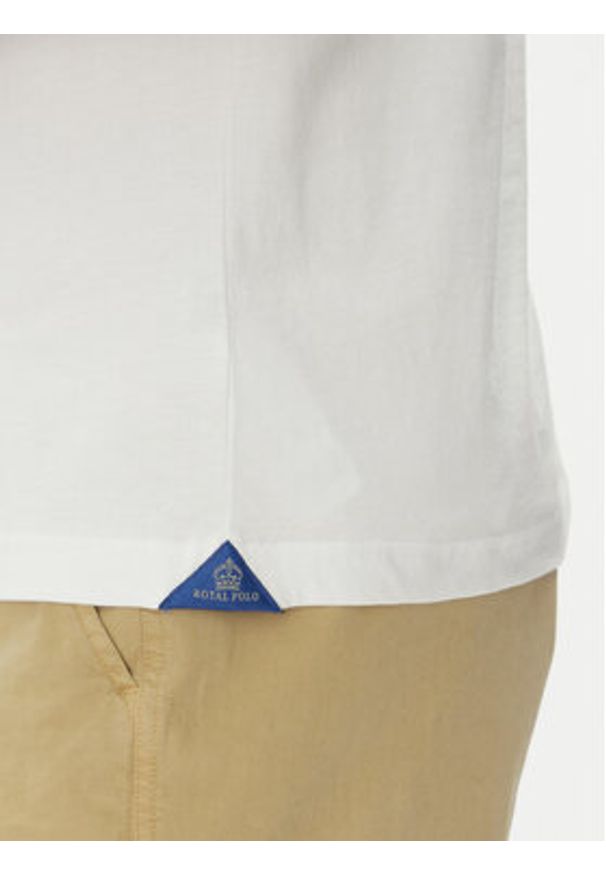 La Martina T-Shirt Aloysius MARG30 JS206 Biały Regular Fit. Kolor: biały. Materiał: bawełna