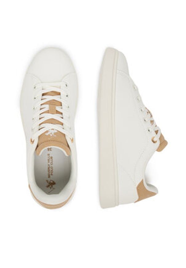 Beverly Hills Polo Club Sneakersy VSS25003W Biały. Kolor: biały. Materiał: skóra