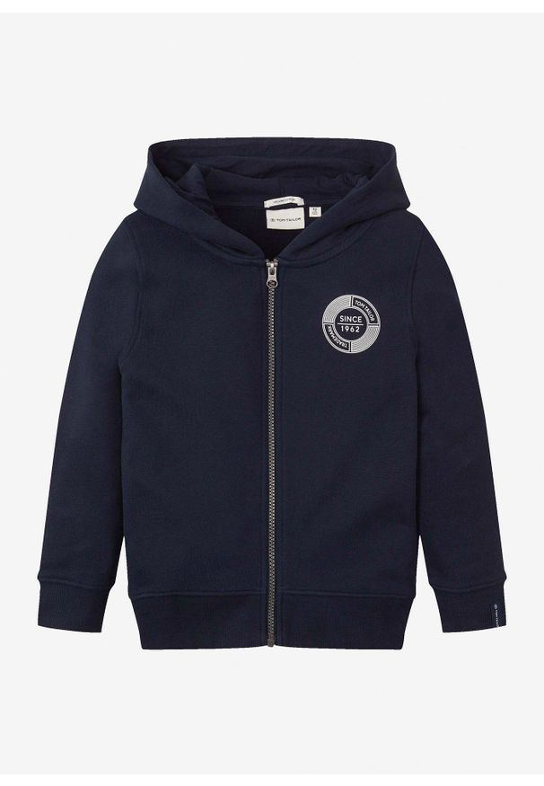 bonprix - Bluza rozpinana z kapturem. Typ kołnierza: kaptur. Kolor: niebieski. Materiał: bawełna