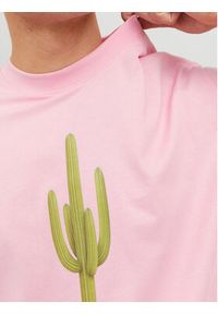 Jack & Jones - Jack&Jones T-Shirt Grocery 12230754 Różowy Oversize. Kolor: różowy. Materiał: bawełna