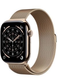APPLE - Smartwatch Apple Watch 11 GPS + Cellular 46mm Gold Titanium Milanese Loop S/M Złoty (MFD74ZR/A). Rodzaj zegarka: smartwatch. Kolor: złoty #1