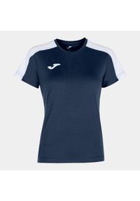 Koszulka do piłki nożnej damska Joma Academy III z krótkim rękawem. Kolor: niebieski, wielokolorowy, biały. Długość rękawa: krótki rękaw. Długość: krótkie. Sport: piłka nożna #1