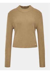 MICHAEL Michael Kors Sweter MF360P26V1 Brązowy Regular Fit. Kolor: brązowy. Materiał: wełna #6