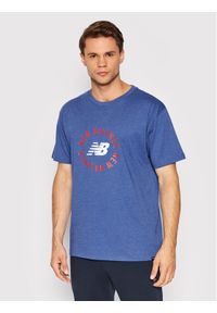 New Balance T-Shirt MT21901 Niebieski Relaxed Fit. Kolor: niebieski. Materiał: syntetyk #1