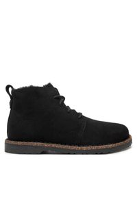 Birkenstock Botki Uppsala Mid Shearling Leve 1028154 Czarny. Kolor: czarny. Materiał: skóra, zamsz