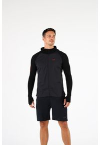 WOOLONA - Pakke Hybrid Bluza Hybrydowa z Wełny Merino dla Rowerzystów. Kolor: czarny. Materiał: wełna