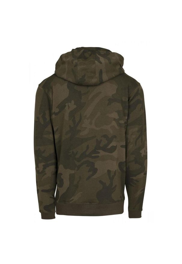 BUILD YOUR BRAND - Bluza Z Kapturem Camo Dla Dorosłych Unisex. Typ kołnierza: kaptur. Kolor: zielony