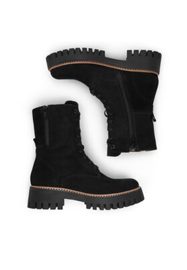 MEXX Trzewiki MX/009C-WI23 Czarny. Kolor: czarny. Materiał: skóra, nubuk