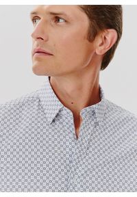 Pako Lorente - PAKO LORENTE – Biała koszula męska w mikrowzór. Kolor: biały. Materiał: bawełna, elastan. Długość rękawa: długi rękaw. Długość: długie #4