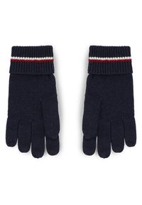 TOMMY HILFIGER - Tommy Hilfiger Rękawiczki Męskie Corporate Knit Gloves AM0AM11488 Granatowy. Kolor: niebieski. Materiał: wełna
