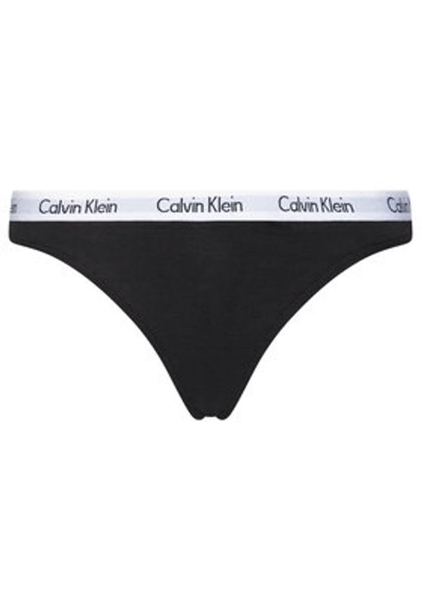 Calvin Klein Underwear Stringi 0000D1617E Czarny. Kolor: czarny. Materiał: bawełna