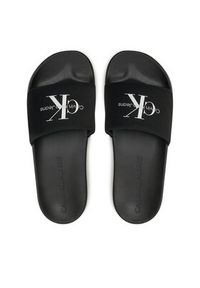 Calvin Klein Jeans Klapki Slide Monogram Wn YW0YW01835 Czarny. Kolor: czarny. Materiał: materiał #3