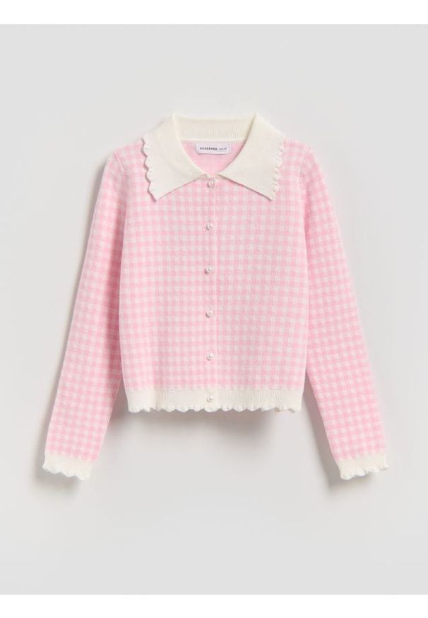 Reserved - Kardigan z wiskozą - wielobarwny. Materiał: wiskoza